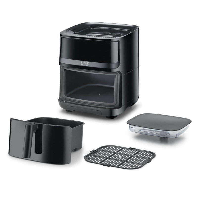 Friteuză cu aer cald și abur Caso AirFry & Steam 700, 1700 W, 7 l, 10 programe, 60-200 °C, cronometru, fereastră de vizualizare, alarmă, negru