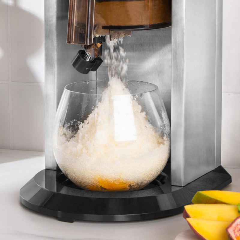 Aparat pentru deserturi cu gheață Gastroback Slushy & Ice Cream, 35 W, 200 ml, fin/grosier, 4 forme, inox
