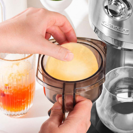 Aparat pentru deserturi cu gheață Gastroback Slushy & Ice Cream, 35 W, 200 ml, fin/grosier, 4 forme, inox