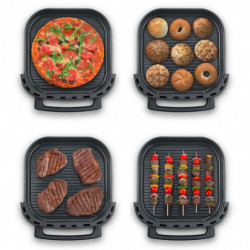 Friteuza cu aer cald si cuptor pentru pizza Caso AirFry & PizzaChef, 2850 W, 6 l, 11 programe, 50-230 °C, Timer, Memento, Pana la 30 cm, Negru