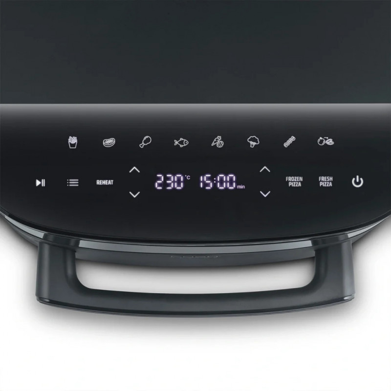 Friteuza cu aer cald si cuptor pentru pizza Caso AirFry & PizzaChef, 2850 W, 6 l, 11 programe, 50-230 °C, Timer, Memento, Pana la 30 cm, Negru