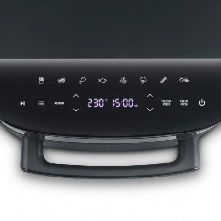 Friteuza cu aer cald si cuptor pentru pizza Caso AirFry & PizzaChef, 2850 W, 6 l, 11 programe, 50-230 °C, Timer, Memento, Pana la 30 cm, Negru