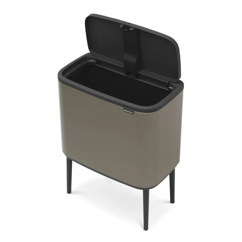 Coș de gunoi Brabantia Bo Touch 651105, 36 l, deschidere lină și silențioasă, deschidere largă, gri