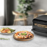 Friteuza cu aer cald si cuptor pentru pizza Caso AirFry & PizzaChef, 2850 W, 6 l, 11 programe, 50-230 °C, Timer, Memento, Pana la 30 cm, Negru