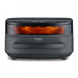 Friteuza cu aer cald si cuptor pentru pizza Caso AirFry & PizzaChef, 2850 W, 6 l, 11 programe, 50-230 °C, Timer, Memento, Pana la 30 cm, Negru