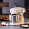 Mixer planetar Swiss Haus SH-KM2005, 1000 W, 5 l, 12 viteze, pornire treptată, cap rabatabil, vas din inox, bej