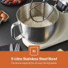 Mixer planetar Swiss Haus SH-KM2005, 1000 W, 5 l, 12 viteze, pornire treptată, cap rabatabil, vas din inox, bej