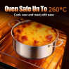 Oala cu capac Swiss Haus SH-ZGC28, 28 x 11,5 cm, 6,6 l, Acoperire ceramica Sapphire, Cuptor pana la 260°C, Inductie, Otel inoxidabil