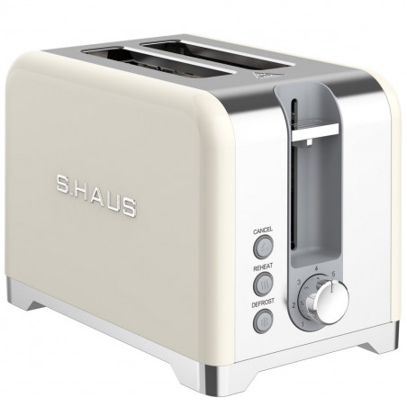 Prajitor de paine Swiss Haus SH-TO2020, 900 W, 7 niveluri de prajire, Dezghetare, Reincalzire, Oprire automata, Semnal sonor, Crem