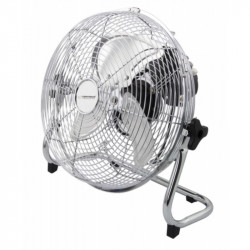 Ventilator de podea Esperanza EHF005, 50 W, 3 viteze, 30 cm, unghi de înclinare 90-270°, silențios, cu circulație a aerului, crom/metalic