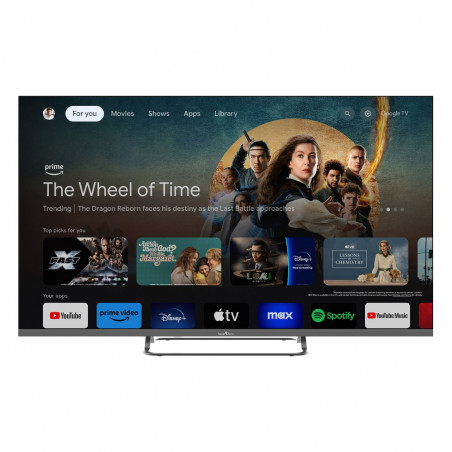 Televizor Smart Tech 43UW02V, 43″ (109 cm), 4K Ultra HD 3840 × 2160, clasa de eficiență energetică F, Smart TV, DLED, Wi-Fi, Bluetooth, Google TV, negru