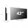 Televizor Smart Tech 43UW02V, 43″ (109 cm), 4K Ultra HD 3840 × 2160, clasa de eficiență energetică F, Smart TV, DLED, Wi-Fi, Bluetooth, Google TV, negru