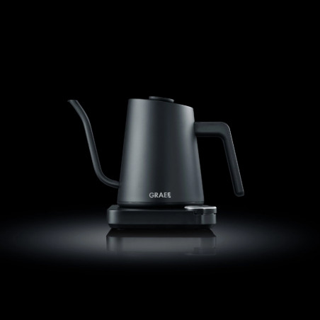 Fierbător electric Graef Pour-over GK502, 1200 W, 900 ml, 40-100 °C, funcție de menținere a căldurii, filtru, gura de scurgere tip „gât de lebădă”, negru mat