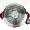Oala Oliver Voltz Florence OV54418AP20D, 20 cm, 4,3 l, Acoperire marmorata, Fara PFOA, Pentru aragaz si plite, Inductie, Rosie
