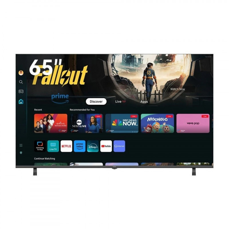 Televizor AIWA TS-651N de 65 de inci (165 cm), 4K Ultra HD 3840 × 2160, clasa F, DLED, Wi-Fi, Bluetooth, TizenOS, negru