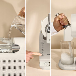 Aparat de înghețată 16-în-1 Tefal Freezi IG803AE0, 200 W, 1,4 l, 5 programe automate, funcționare silențioasă, fără congelare prealabilă, alb/argintiu