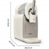 Aparat de înghețată 16-în-1 Tefal Freezi IG803AE0, 200 W, 1,4 l, 5 programe automate, funcționare silențioasă, fără congelare prealabilă, alb/argintiu