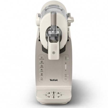 Aparat de înghețată 16-în-1 Tefal Freezi IG803AE0, 200 W, 1,4 l, 5 programe automate, funcționare silențioasă, fără congelare prealabilă, alb/argintiu