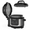 Multicooker sub presiune Ninja Foodi OP350FR, 1400 W, 6 l, 9 programe, 40-200 °C, TenderCrisp®, Acoperire ceramică, Menținerea căldurii, Pui întreg, Negru/inoxidabil