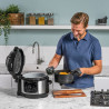 Multicooker sub presiune Ninja Foodi OP350FR, 1400 W, 6 l, 9 programe, 40-200 °C, TenderCrisp®, Acoperire ceramică, Menținerea căldurii, Pui întreg, Negru/inoxidabil