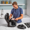 Multicooker sub presiune Ninja Foodi OP350FR, 1400 W, 6 l, 9 programe, 40-200 °C, TenderCrisp®, Acoperire ceramică, Menținerea căldurii, Pui întreg, Negru/inoxidabil