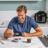 Multicooker sub presiune Ninja Foodi OP350FR, 1400 W, 6 l, 9 programe, 40-200 °C, TenderCrisp®, Acoperire ceramică, Menținerea căldurii, Pui întreg, Negru/inoxidabil