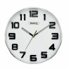Ceas de perete Rosberg R59998A, 30 cm, Cifre mari, Mecanism silentios, Rotund, Argintiu