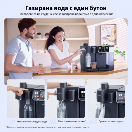 Modul suplimentar pentru apă carbogazoasă și apă rece Jimmy Matrix S9, pentru M9 Pro, 0,75 l, până la 2 sticle de câte 0,5 l, 10-15 °C, gri