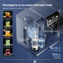 Modul suplimentar pentru apă carbogazoasă și apă rece Jimmy Matrix S9, pentru M9 Pro, 0,75 l, până la 2 sticle de câte 0,5 l, 10-15 °C, gri