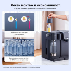 Modul suplimentar pentru apă carbogazoasă și apă rece Jimmy Matrix S9, pentru M9 Pro, 0,75 l, până la 2 sticle de câte 0,5 l, 10-15 °C, gri
