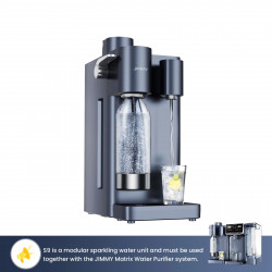 Modul suplimentar pentru apă carbogazoasă și apă rece Jimmy Matrix S9, pentru M9 Pro, 0,75 l, până la 2 sticle de câte 0,5 l, 10-15 °C, gri