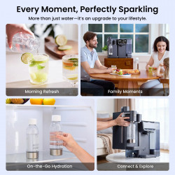 Modul suplimentar pentru apă carbogazoasă și apă rece Jimmy Matrix S9, pentru M9 Pro, 0,75 l, până la 2 sticle de câte 0,5 l, 10-15 °C, gri