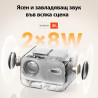 Proiector video Yaber L2s Plus, 1080P Full HD, 40–150″, Wi-Fi, Bluetooth, 2×8 W, 460 lumeni ISO, focalizare automată, bej