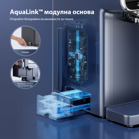 Sistem de purificare a apei Jimmy Matrix M9 Pro, 2200 W, 4 setări de debit, 6 setări de temperatură, filtrare în 7 etape, protecție UV, ecran tactil cu LED, protecție pentru copii, gri