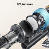 Aspirator vertical Yaber P20, 400 W, 0,8 l, 81 000 rpm, 52 min, 3+1 trepte de putere, filtru HEPA, iluminare LED a periei, model independent, galben/gri