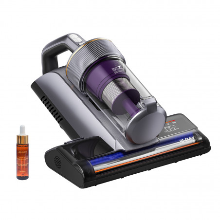 Aspirator anti-acarieni Jimmy BX8 Pro, 600 W, 0,5 l, 17 kPa, Pro-Brushroll, Sterilizare prin încălzire la 65 °C, Ultrasunete, UV, Ioni negativi, Filtrare în 6 etape, Gri/Violet