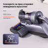 Aspirator anti-acarieni Jimmy BX8 Pro, 600 W, 0,5 l, 17 kPa, Pro-Brushroll, Sterilizare prin încălzire la 65 °C, Ultrasunete, UV, Ioni negativi, Filtrare în 6 etape, Gri/Violet