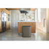 Coș de gunoi Brabantia Bo Touch 1001271, 2x30 l, deschidere lină și silențioasă, deschidere largă, gri închis