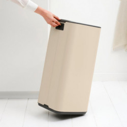 Coș de gunoi Brabantia Bo Pedal 1010124, 30 l, închidere ușoară, bază antiderapantă, bej