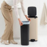 Coș de gunoi Brabantia Bo Pedal 1010124, 30 l, închidere ușoară, bază antiderapantă, bej