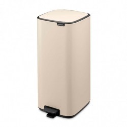 Coș de gunoi Brabantia Bo Pedal 1010124, 30 l, închidere ușoară, bază antiderapantă, bej