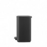 Coș de gunoi Brabantia Bo Pedal 1010133, 12 l, închidere ușoară, bază antiderapantă, acoperire minerală, gri închis