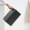Coș de gunoi Brabantia Bo Pedal 1010133, 12 l, închidere ușoară, bază antiderapantă, acoperire minerală, gri închis