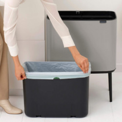 Coș de gunoi Brabantia Bo Touch 1010451, 36 l, deschidere lină și silențioasă, deschidere largă, gri deschis