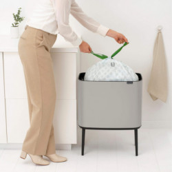 Coș de gunoi Brabantia Bo Touch 1010451, 36 l, deschidere lină și silențioasă, deschidere largă, gri deschis