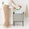 Coș de gunoi Brabantia Bo Touch 1010451, 36 l, deschidere lină și silențioasă, deschidere largă, gri deschis