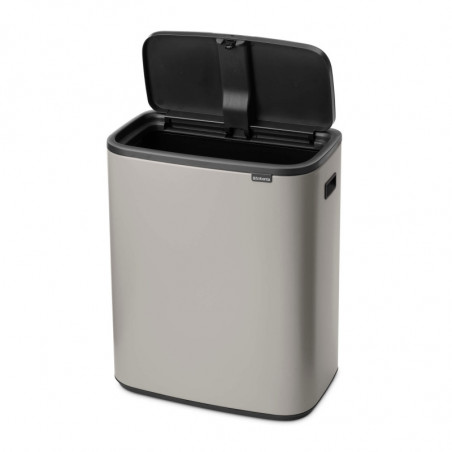 Coș de gunoi Brabantia Bo Touch 1010455, 60 l, deschidere lină și silențioasă, deschidere largă, gri deschis