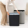 Coș de gunoi Brabantia Bo Touch 1010455, 60 l, deschidere lină și silențioasă, deschidere largă, gri deschis
