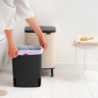 Coș de gunoi Brabantia Bo Small Hi 1010462, 12 l, deschidere lină și silențioasă, bază antiderapantă, bej