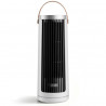 Ventilator portabil tip turn Levoit Windi Mini Plus, 7,5 W, 5 trepte de viteză, autonomie de până la 20 de ore, oscilație, temporizator, telecomandă, alb/negru